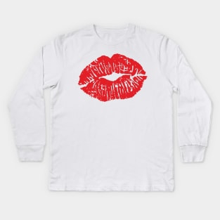 Kiss - Mouth - Lipstick Kids Long Sleeve T-Shirt